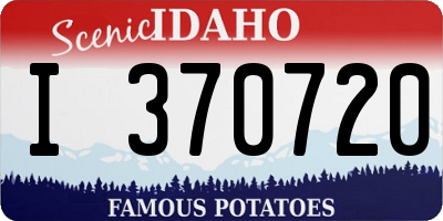 ID license plate I370720