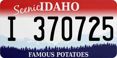 ID license plate I370725