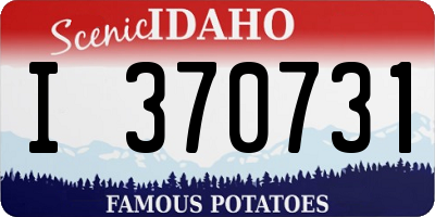 ID license plate I370731