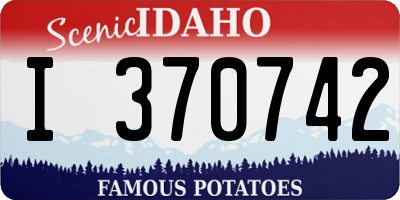 ID license plate I370742