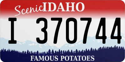 ID license plate I370744