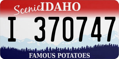 ID license plate I370747