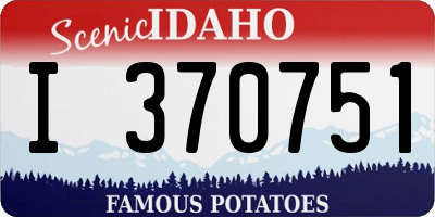 ID license plate I370751