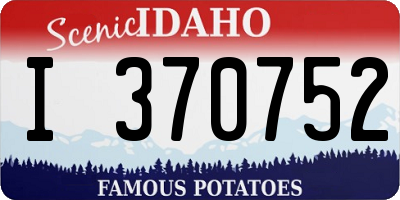 ID license plate I370752