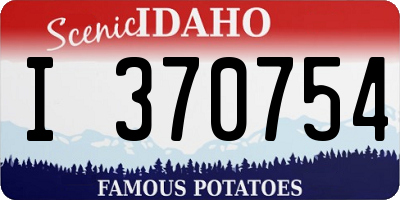 ID license plate I370754