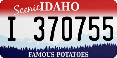 ID license plate I370755