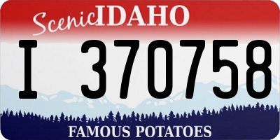 ID license plate I370758