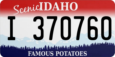 ID license plate I370760