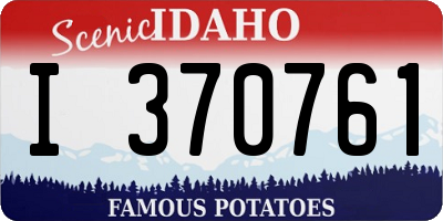 ID license plate I370761