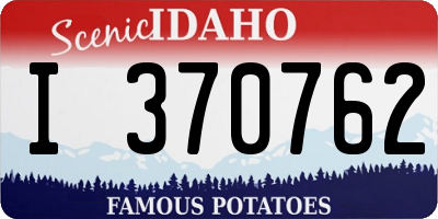 ID license plate I370762