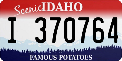 ID license plate I370764