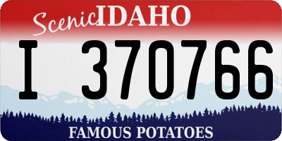 ID license plate I370766