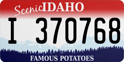 ID license plate I370768