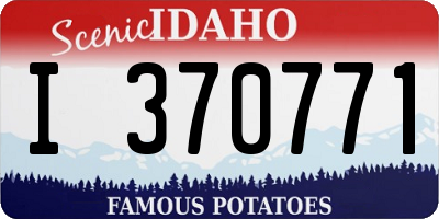 ID license plate I370771