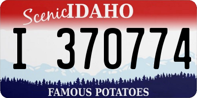 ID license plate I370774