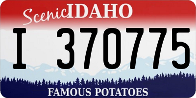 ID license plate I370775