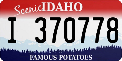 ID license plate I370778