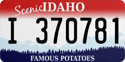 ID license plate I370781