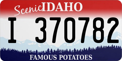 ID license plate I370782