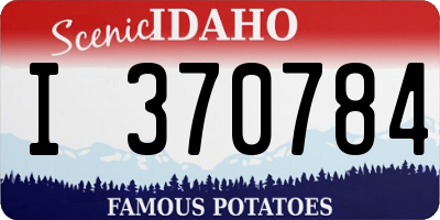 ID license plate I370784