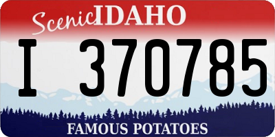 ID license plate I370785
