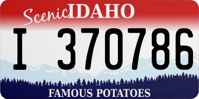 ID license plate I370786