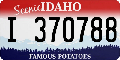 ID license plate I370788