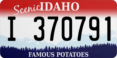 ID license plate I370791