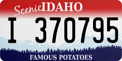 ID license plate I370795