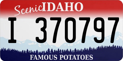 ID license plate I370797