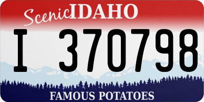 ID license plate I370798