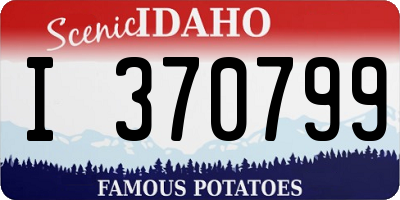 ID license plate I370799
