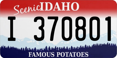 ID license plate I370801