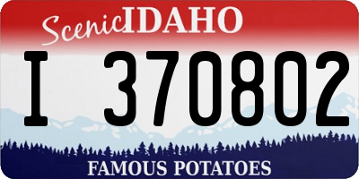 ID license plate I370802