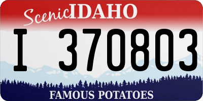 ID license plate I370803