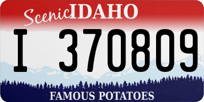 ID license plate I370809