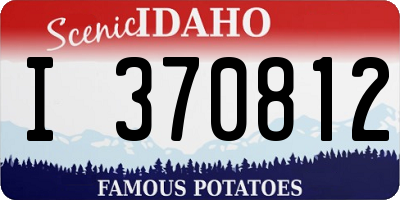 ID license plate I370812