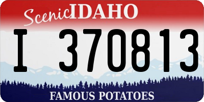 ID license plate I370813