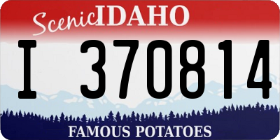 ID license plate I370814