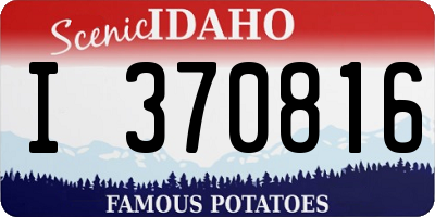 ID license plate I370816