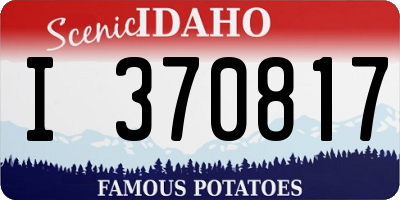 ID license plate I370817