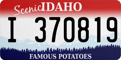 ID license plate I370819