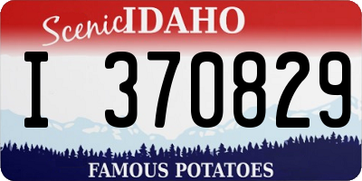 ID license plate I370829