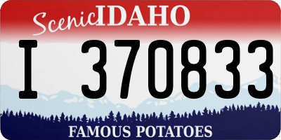 ID license plate I370833