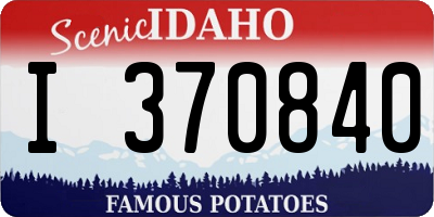 ID license plate I370840