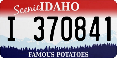 ID license plate I370841