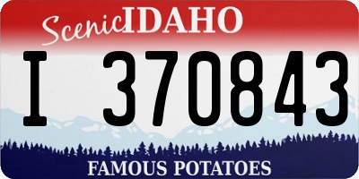 ID license plate I370843