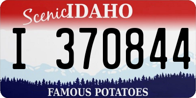 ID license plate I370844
