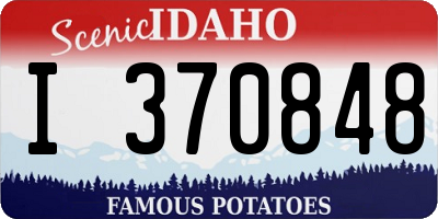 ID license plate I370848