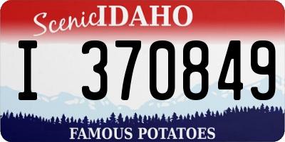 ID license plate I370849